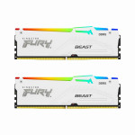 Ram DDR5 Kingston Fury Beast RGB 32GB 5600MHz (2x16GB) White - KF556C40BWAK2-32
