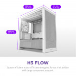 Vỏ Case NZXT H3 Flow White Micro-ATX