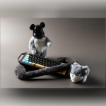 Bàn phím cơ Dry Studio PETBRICK 65 Crystal Pink 3 Mode