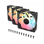 Bộ 3 Fancase Corsair RS120-R ARGB 120mm PWM Reverse Fans Black